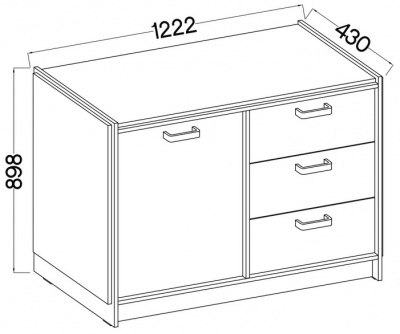 Komoda 1D3S Karia 830