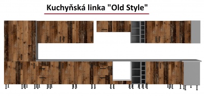 Kuchyňská skříňka OldStyle - dolní 60 D 3S šuplíková PREMIUM BOX