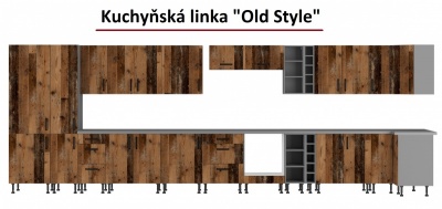 Kuchyňská linka OldStyle - sokl 200 x 15 cm (2ks)