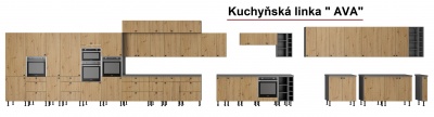 Kuchyňská skříňka Ava AR/ANT - horní 80 G-72 2F