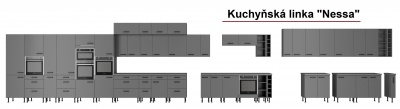 Kuchyňská skříňka Nessa/ANT - horní 80 G-72 2F