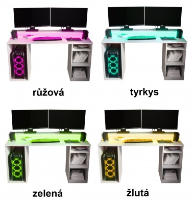 Herní stůl Raiga 1 - bílý mat
