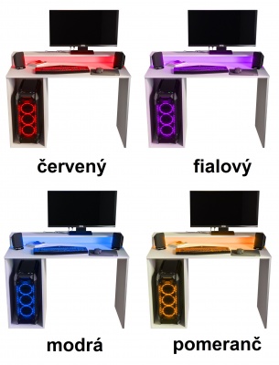 Herní stůl Raiga 2 - bílý mat