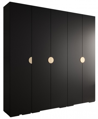 Šatní skříň Vela 4 černý mat - 250 cm