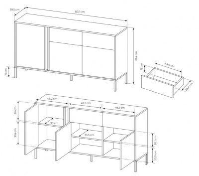 Komoda 153 3D2S Dast B