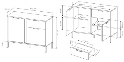 Komoda 103 2D1S Lars D