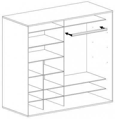 Šatní skříň Fonti F11 - šíře 199 cm