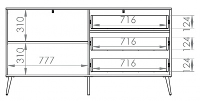 Komoda 160 cm Marine 03