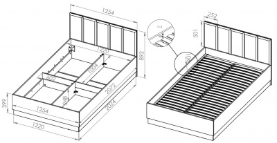 Postel 120x200 cm Colt 0902 - s klasickým roštem