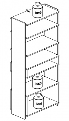 Regál široký 80 cm Tris 04