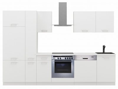 Kuchyňská linka Toni 300 cm - Bílý mat + bílý mat
