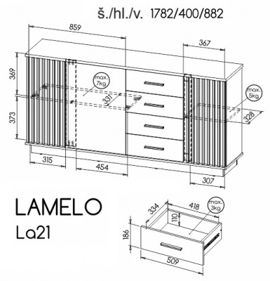 Ložnice Lamelo