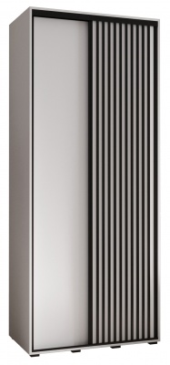 Šatní skříň Olinka 110 (hloubka 45 cm) - bílá + bílá