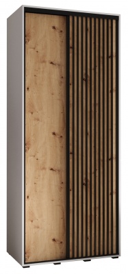 Šatní skříň Olinka 120 (hloubka 45 cm) - bílá + Artisan
