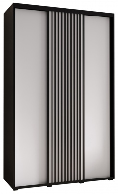 Šatní skříň Olinka 160 (hloubka 45 cm) - černá + bílá