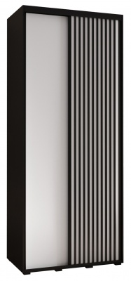 Šatní skříň Olinka 110 (hloubka 60 cm) - černá + bílá