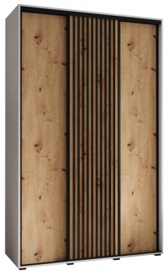 Šatní skříň Olinka 160 (hloubka 60 cm) - bílá + Artisan