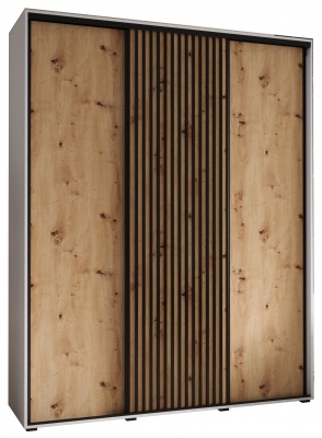 Šatní skříň Olinka 190 (hloubka 60 cm) - bílá + Artisan