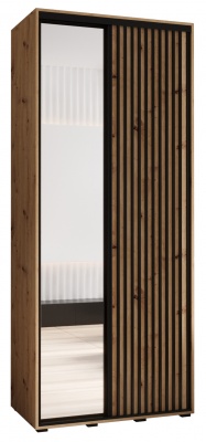 Šatní skříň Olinka 2 110 (hloubka 60 cm) - Artisan + Artisan + zrcadlo