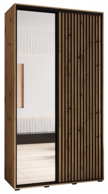 Šatní skříň Olinka 2 130 (hloubka 60 cm) - Artisan + Artisan + zrcadlo