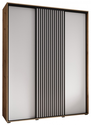 Šatní skříň Sofinka 200 (hloubka 60 cm) - Artisan + bílá