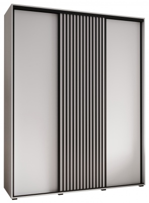 Šatní skříň Sofinka 200 (hloubka 60 cm) - bílá + bílá
