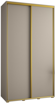 Šatní skříň Drahuška 1 130  (hloubka 45 cm) - Kašmír + zlatá