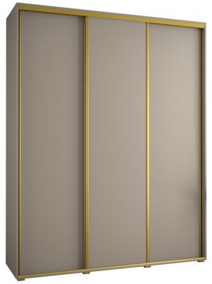 Šatní skříň Drahuška 1 200  (hloubka 45 cm) - Kašmír + zlatá