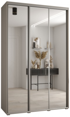 Šatní skříň Drahuška 2 150  (hloubka 45 cm) - Kašmír + stříbrná