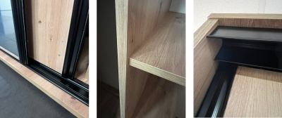 Šatní skříň Drahuška 3 100  (hloubka 45 cm) - Kašmír + černá