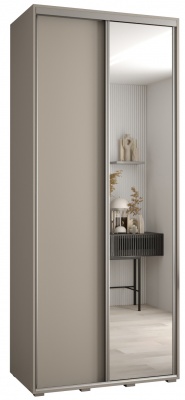 Šatní skříň Drahuška 3 110  (hloubka 45 cm) - Kašmír + stříbrná