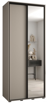 Šatní skříň Drahuška 3 120  (hloubka 45 cm) - Kašmír + černá
