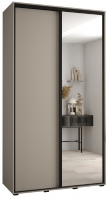 Šatní skříň Drahuška 3 140  (hloubka 45 cm) - Kašmír + černá