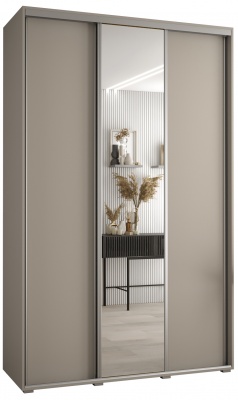 Šatní skříň Drahuška 3 160  (hloubka 45 cm) - Kašmír + stříbrná