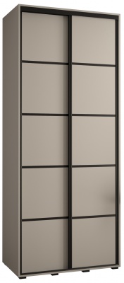 Šatní skříň Drahuška 4 100  (hloubka 45 cm) - Kašmír + černá