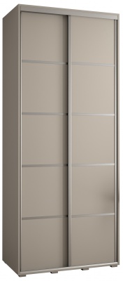 Šatní skříň Drahuška 4 110  (hloubka 45 cm) - Kašmír + stříbrná