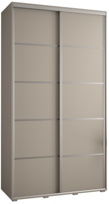 Šatní skříň Drahuška 4 140  (hloubka 45 cm) - Kašmír + stříbrná