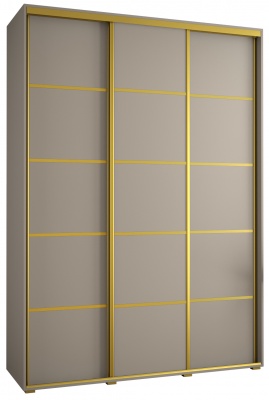 Šatní skříň Drahuška 4 170  (hloubka 45 cm) - Kašmír + zlatá