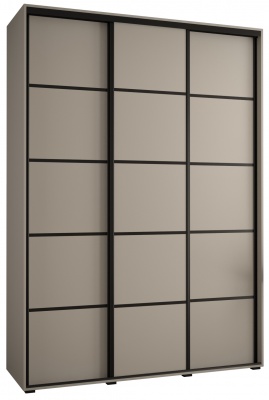 Šatní skříň Drahuška 4 180  (hloubka 45 cm) - Kašmír + černá