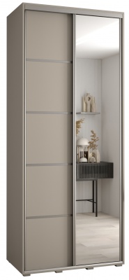 Šatní skříň Drahuška 5 120  (hloubka 45 cm) - Kašmír + stříbrná