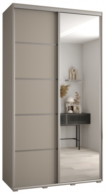 Šatní skříň Drahuška 5 130  (hloubka 45 cm) - Kašmír + stříbrná