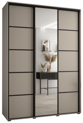 Šatní skříň Drahuška 5 180  (hloubka 45 cm) - Kašmír + černá