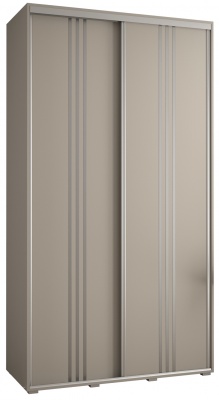 Šatní skříň Drahuška 6 140  (hloubka 45 cm) - Kašmír + stříbrná