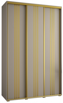 Šatní skříň Drahuška 6 150  (hloubka 45 cm) - Kašmír + zlatá