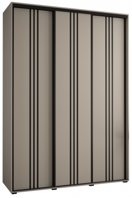Šatní skříň Drahuška 6 170  (hloubka 45 cm) - Kašmír + černá