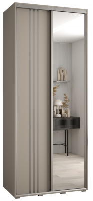 Šatní skříň Drahuška 7 110  (hloubka 45 cm) - Kašmír + stříbrná