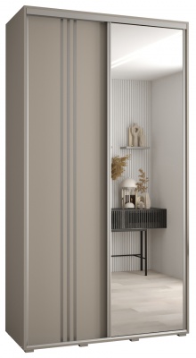 Šatní skříň Drahuška 7 140  (hloubka 45 cm) - Kašmír + stříbrná