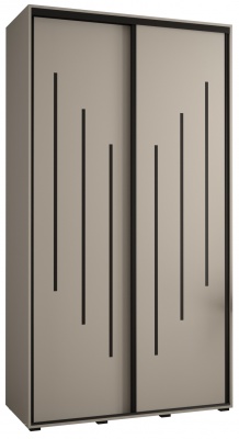 Šatní skříň Drahuška 8 130  (hloubka 45 cm) - Kašmír + černá