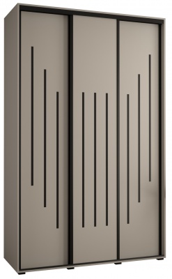 Šatní skříň Drahuška 8 150  (hloubka 45 cm) - Kašmír + černá