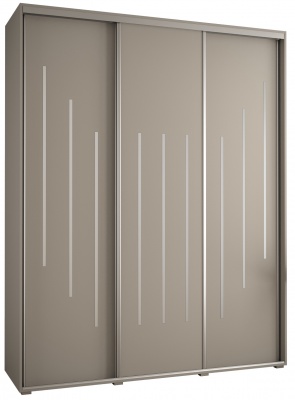 Šatní skříň Drahuška 8 190  (hloubka 45 cm) - Kašmír + stříbrná